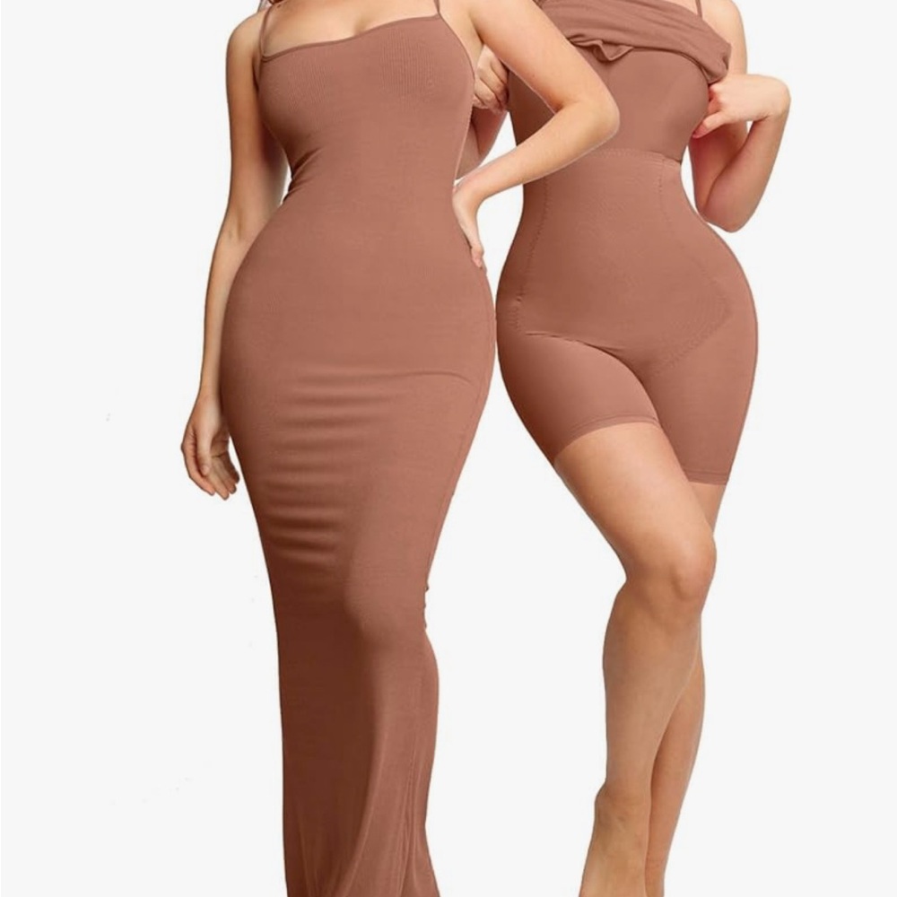 Popilush Brown Bodycon Maxi Dress